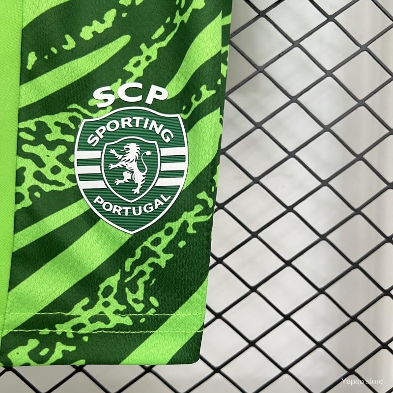 e122d7456c8437d8.jpg 25/26 Kids Sporting Lisbon Goalkeeper Green Jersey - Image 5