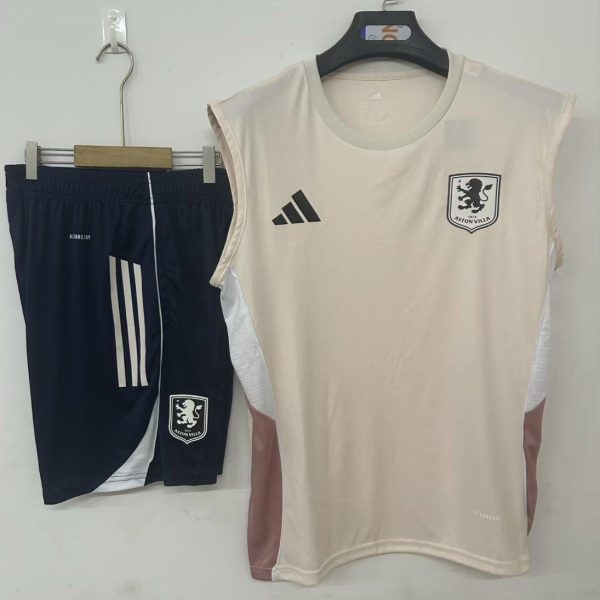 25/26 Aston Villa Vest Jersey khaki+ Shorts