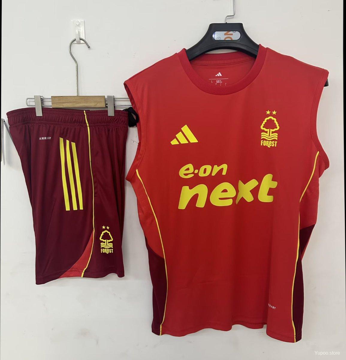 eeef99496f18ba6666160e0f.jpg 25/26 Nottingham Forest Vest Jersey Red+ Shorts - Image 1