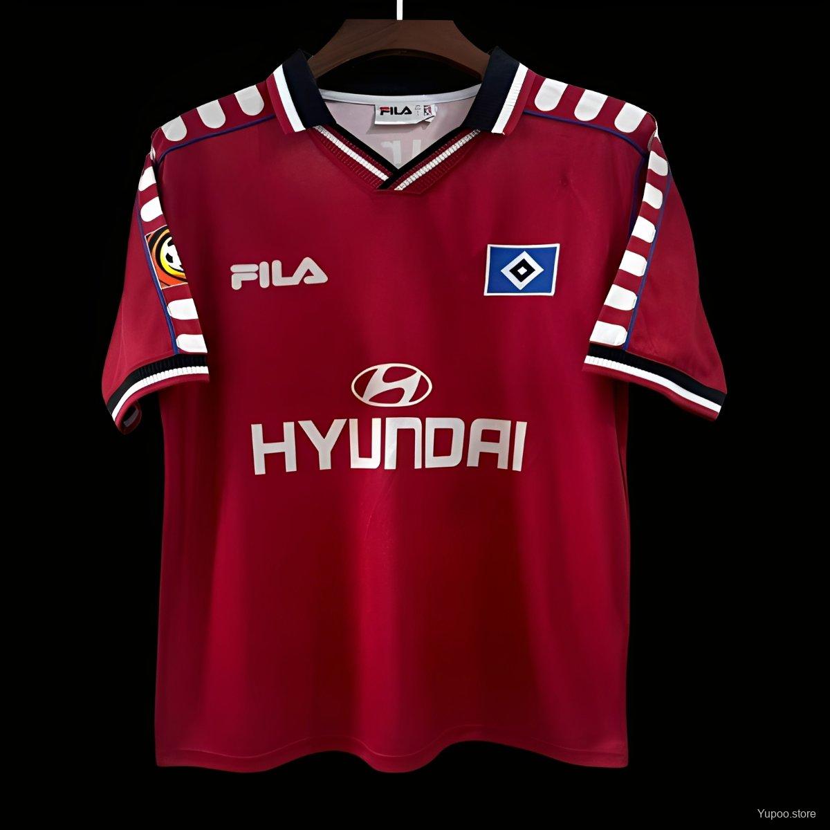 f422d3d1650aee3ee0dfaf94.jpg Retro 00/01 Hamburger SV Third Red Jersey - Image 1
